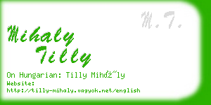 mihaly tilly business card